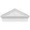 Ekena Millwork Peaked Cap Sunburst Architectural PVC Combination Pediment, 26"W x 13-3/8"H x 2-3/4"P (Pitch 6/12) PEDPC026X135PKC01 - alternate 6